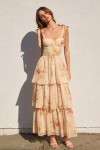 Have My Heart Corset Layered Maxi