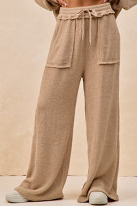 Brandi Baby Rib Knit Pants in Taupe
