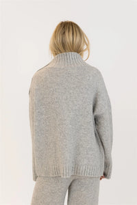 Gant Luxe Mockneck in Heather Grey