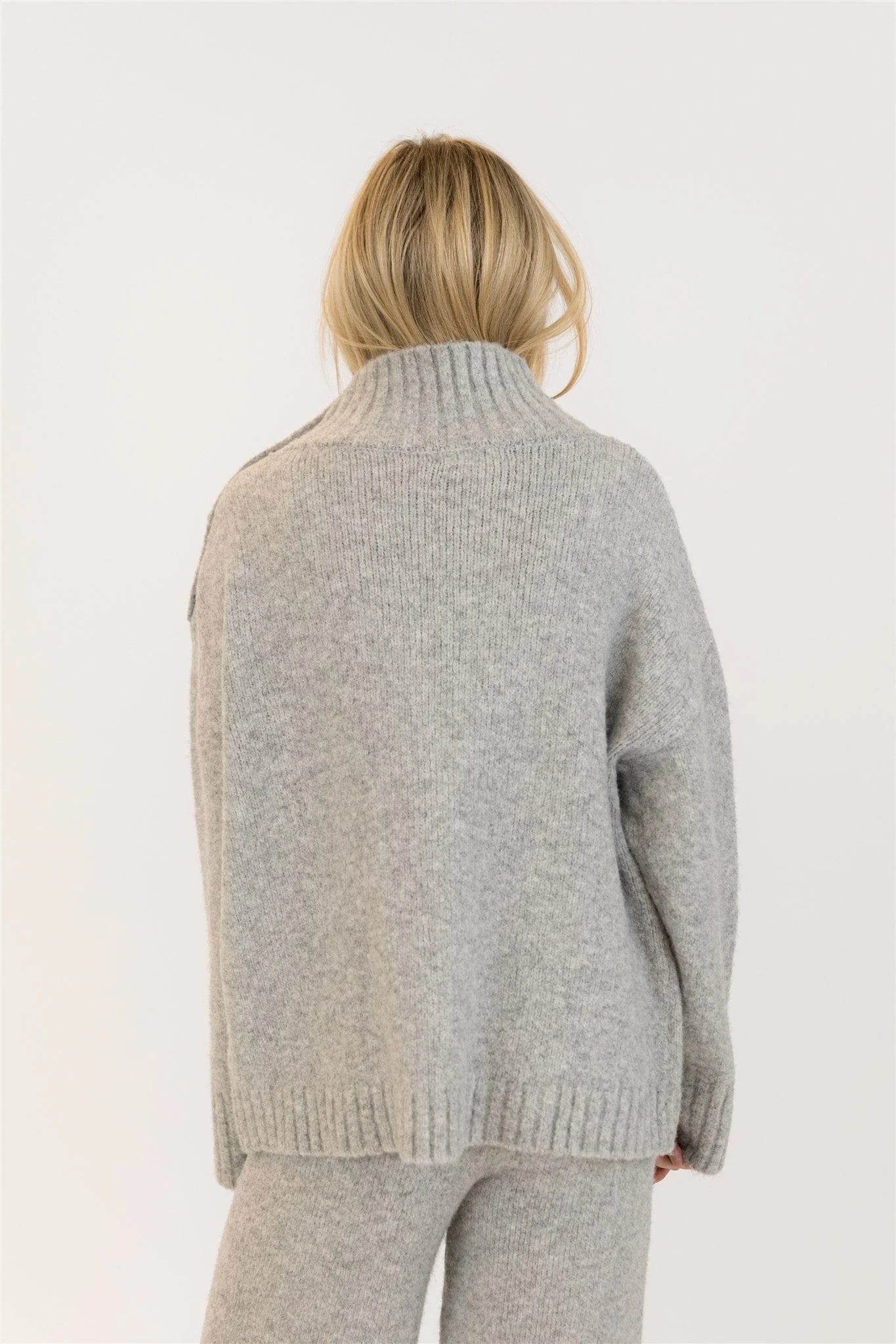 Gant Luxe Mockneck in Heather Grey