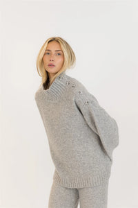 Gant Luxe Mockneck in Heather Grey