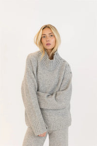 Gant Luxe Mockneck in Heather Grey