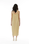 Raegan Pleated Slip Dress In Pineapple Slice