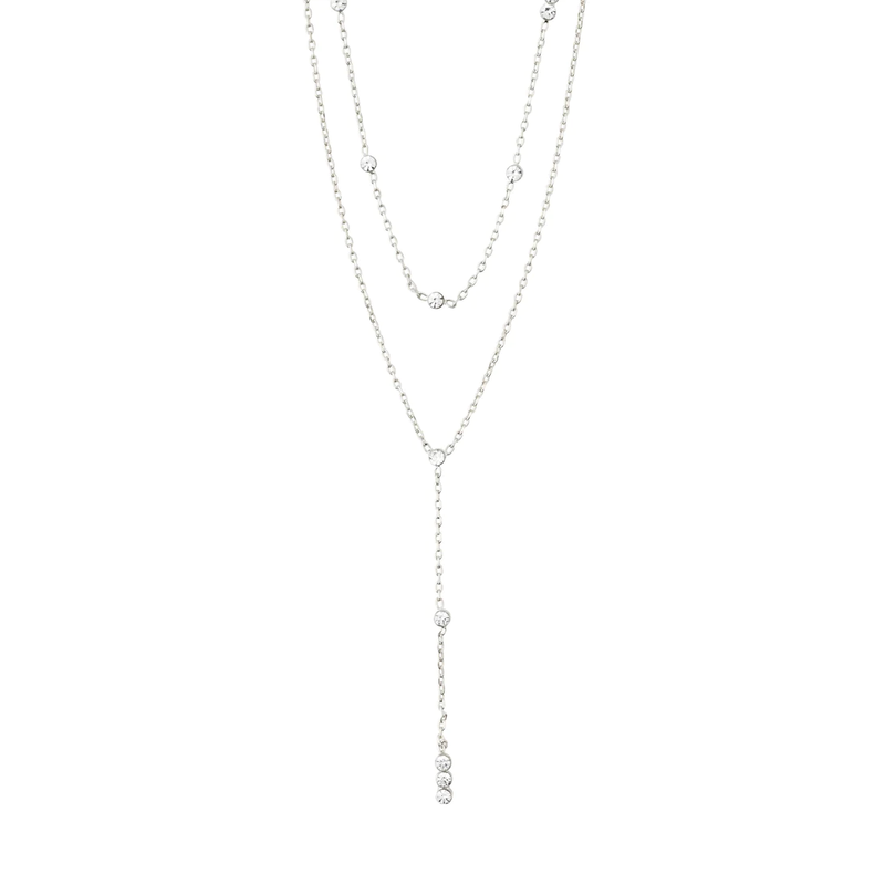 KAMARI recycled crystal chain necklace