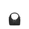 Circle Crossbody Bag in Black Pebbled