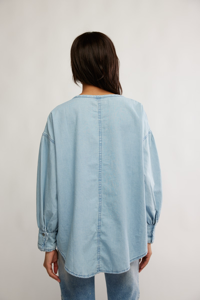 WTF Denim Dreaming Pullover | So Soft light Wash