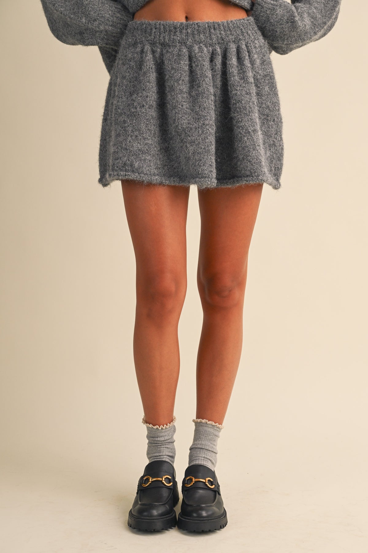 Sabrina Sweater Set in Charcoal