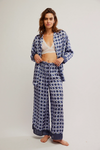 Dreamy Days Solid PJ Set in Navy Combo