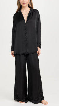 Dreamy Days Solid PJ Set in Black