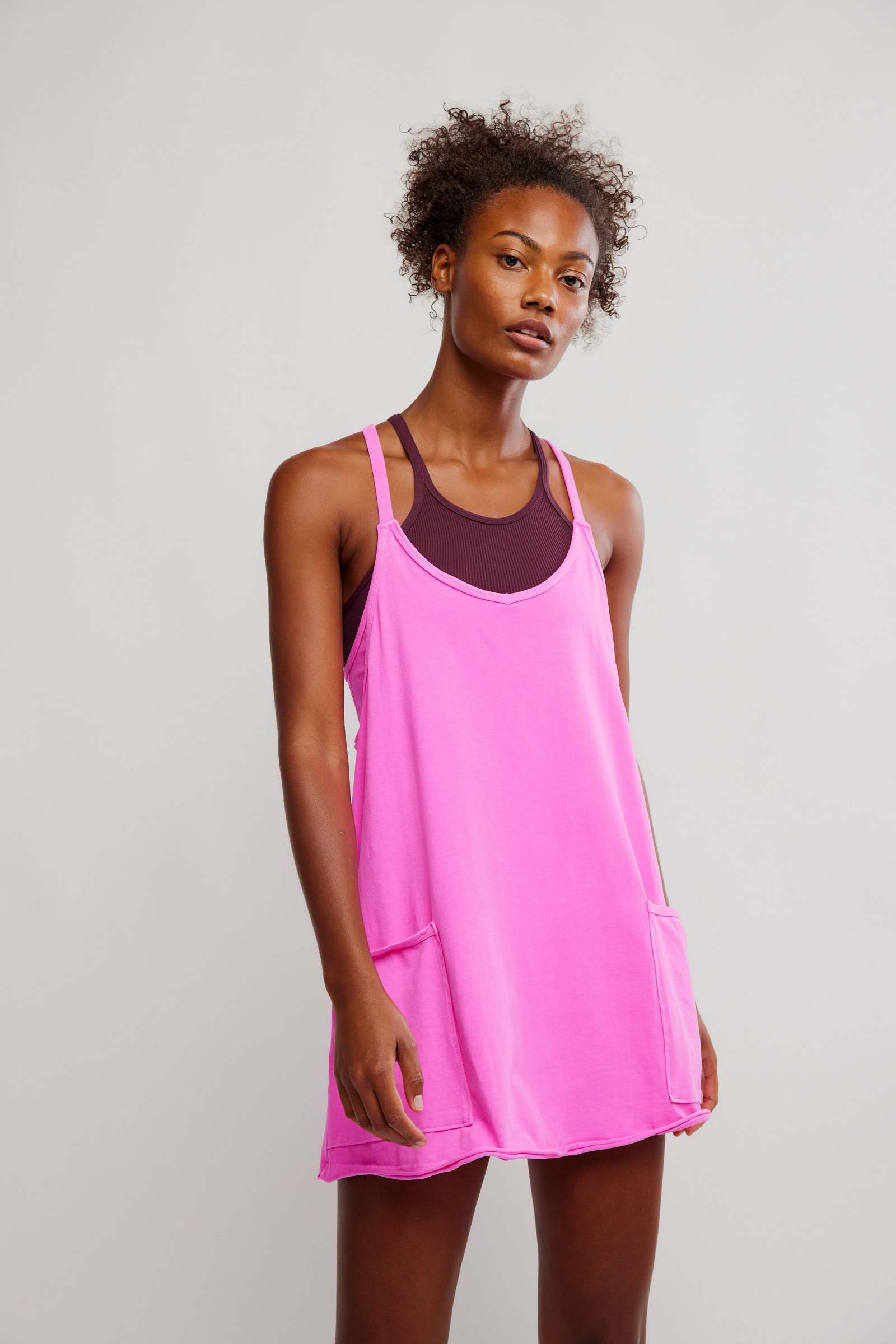 Hot Shot Mini Dress in Hot Pink