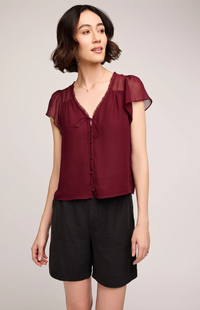 Carlotta Top in Burgundy