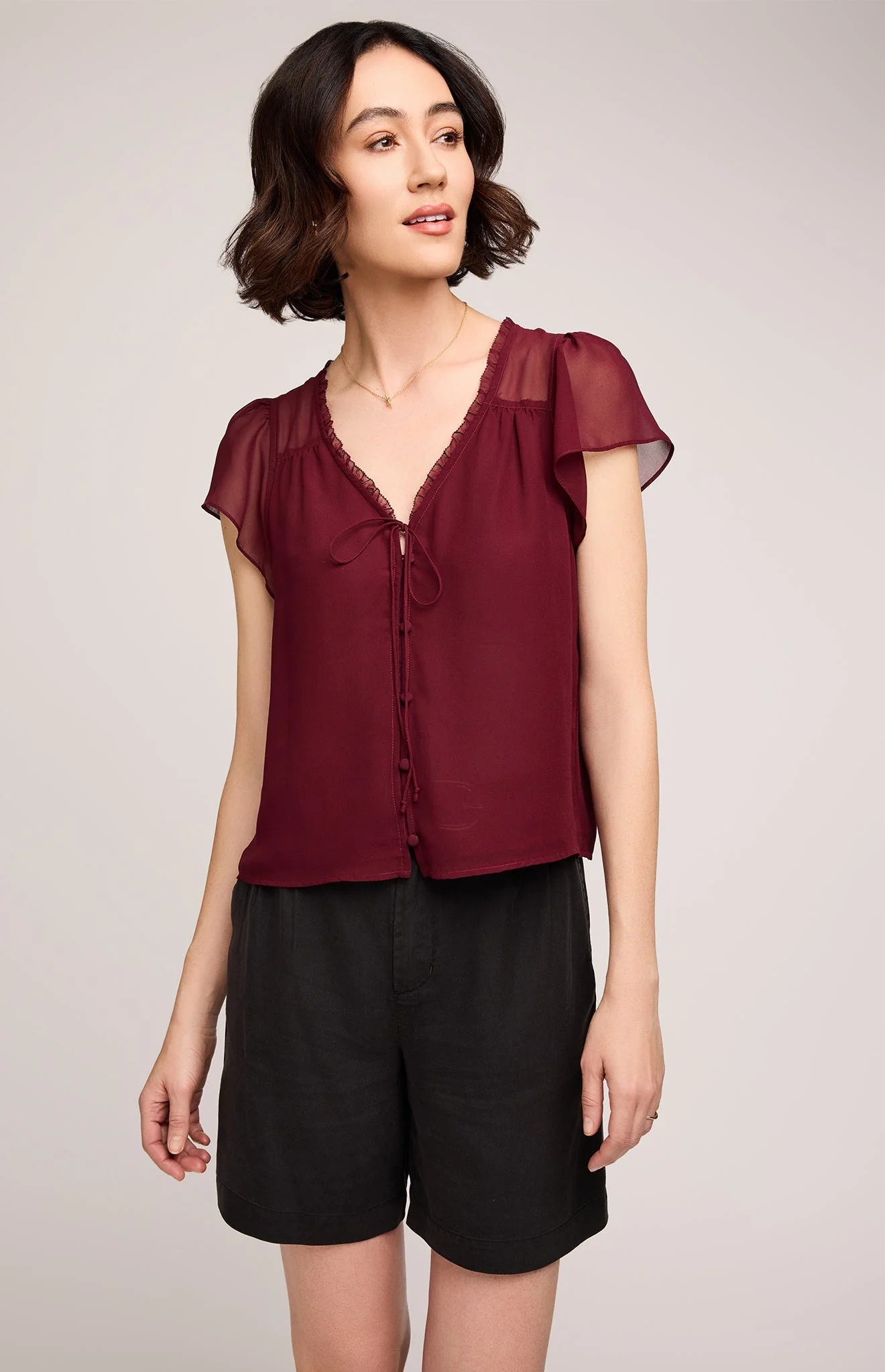 Carlotta Top in Burgundy