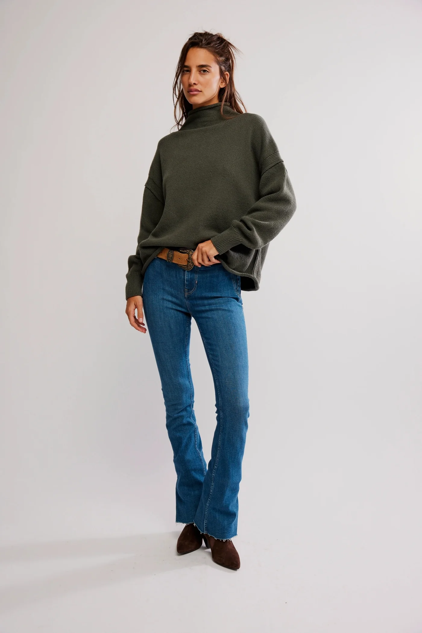 Torres Roll Neck in Moss