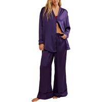 Dreamy Days Solid PJ Set in Grape