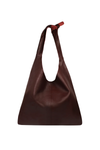 Knot Leather Shoulder Bag in Auggie Maroon