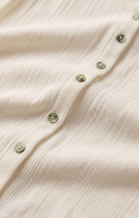 Lainey Pointelle Button Front Tank in Cloud