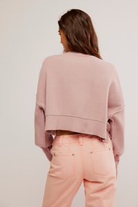 Easy Street Crop Pullover In Lost Pearl