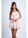 Clip Dot Soft Colour Lace Down Fit and Flare Mini