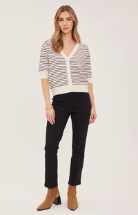 Hildi Knit Top | Fig Stripe