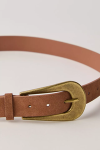 Cannon Suede Belt | Cognac