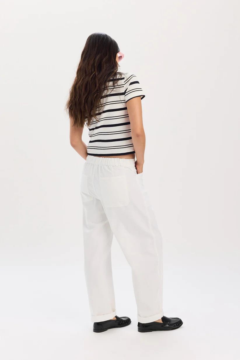 Villa Drawstring Barrel Leg Pant | Lamb