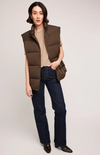 Nora Puffer Vest in Chocolate