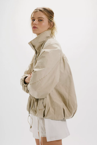 Chelsea Funnel Neck Jacket in Oatmeal