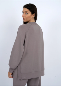 Panela Soft Knit Pullover in Taupe