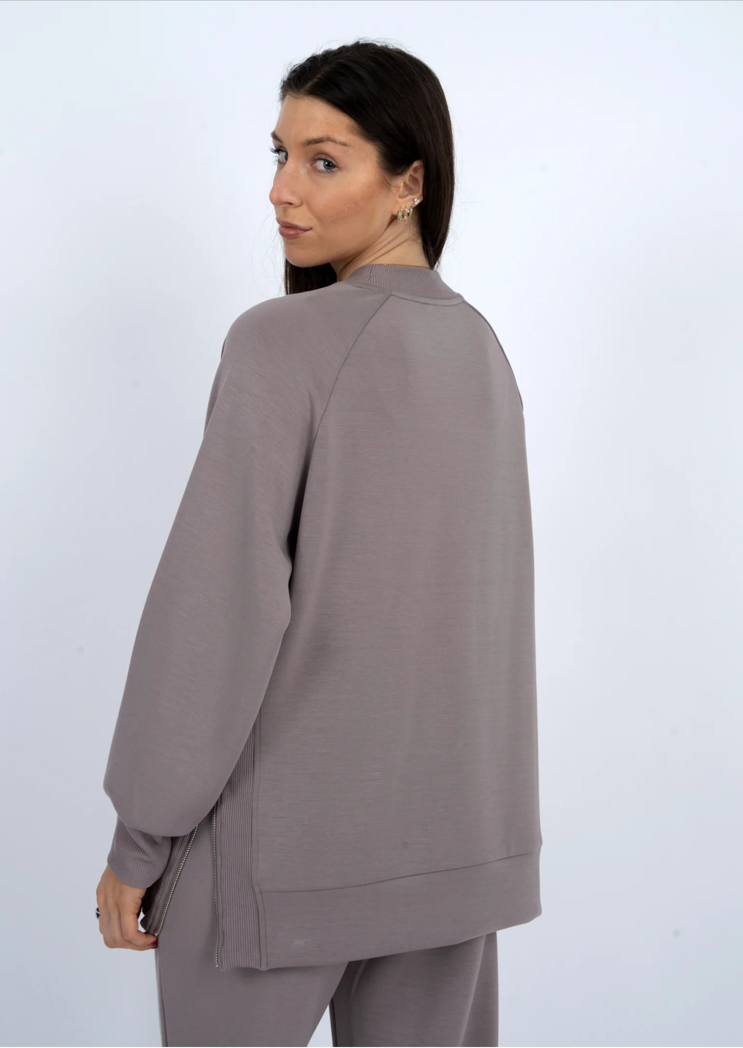 Panela Soft Knit Pullover in Taupe