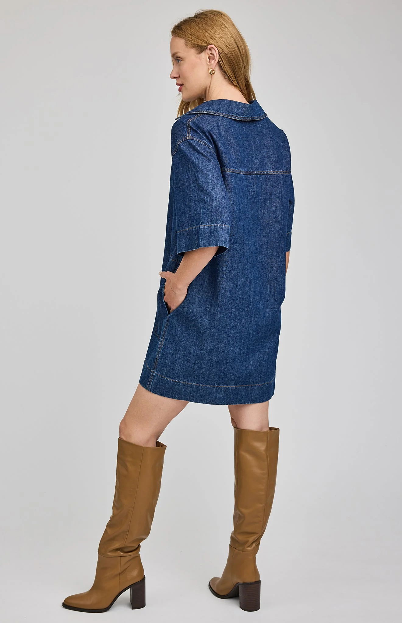 Evelina Mini Dress | Dark Wash