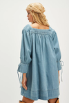 Sonora Denim Mini Dress in Cornflower