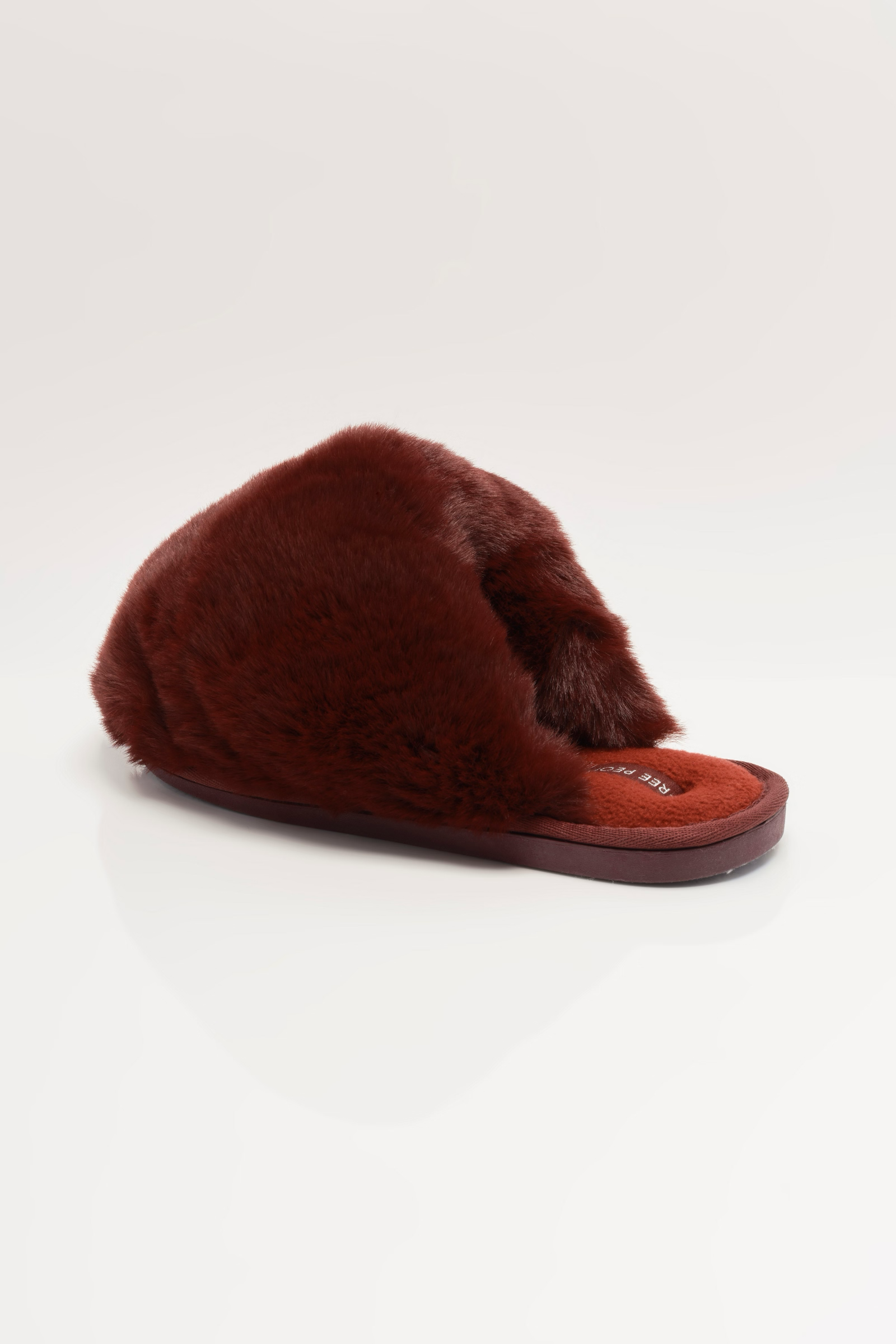 Snowball Slippers in Wine