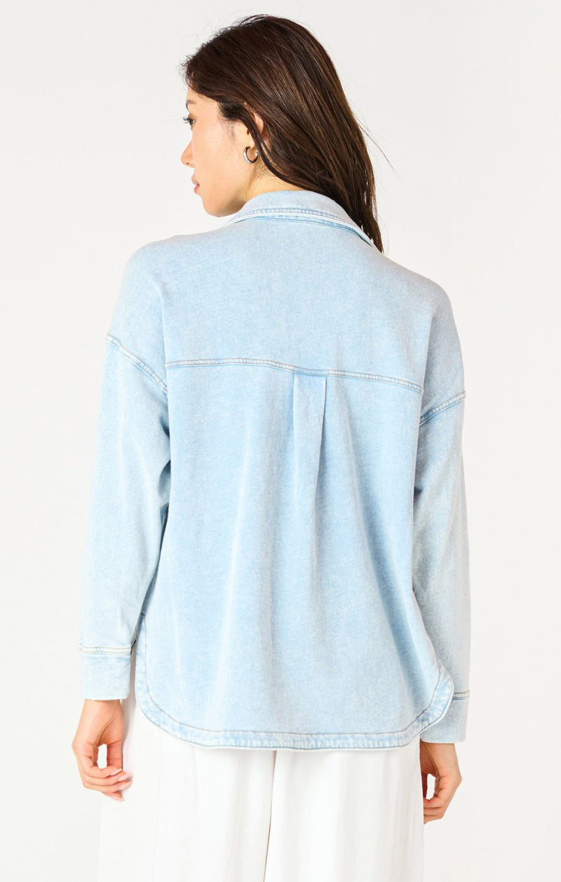Knit Denim Shacket