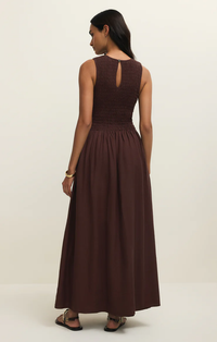 Juniper Linen Maxi Dress | Chocolate Cherry
