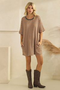 Stripe Knit Oversized Top/Dress