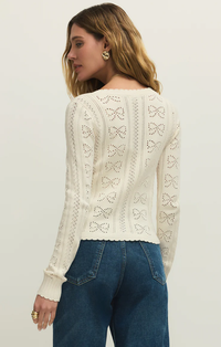 Gema Pointelle Cardigan | Cloud