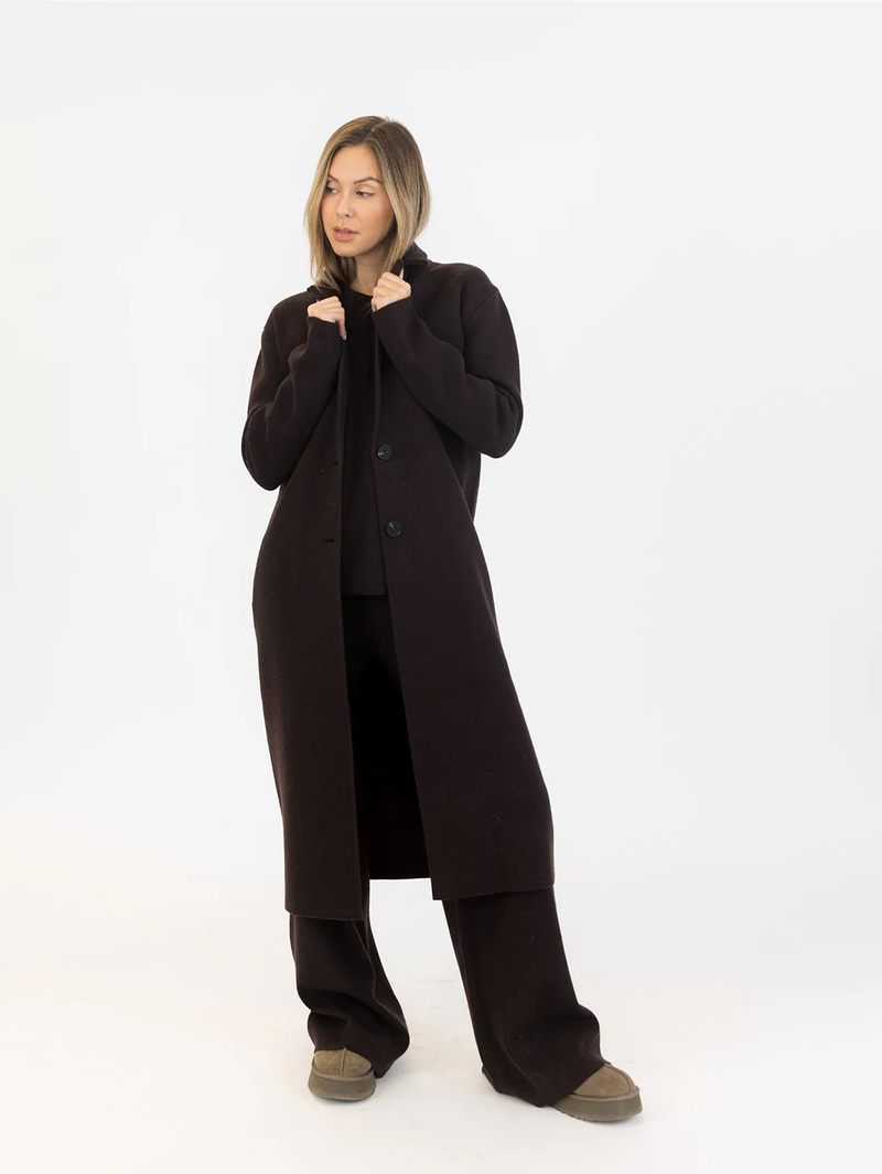 Vicky Coat in Chocolate Brown