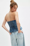 Wink Wink Denim Tube Top
