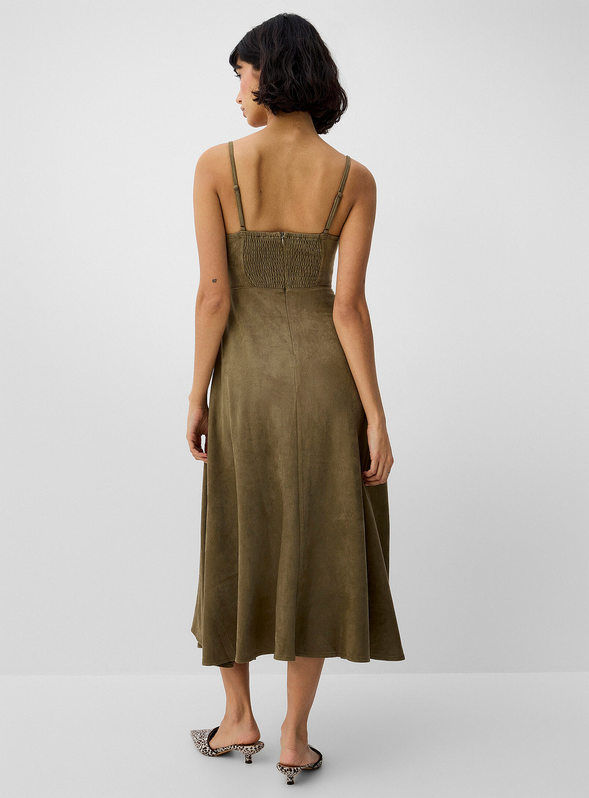 Corina Bustier Flared Midi Dress