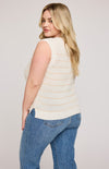 Tanner Knit Vest In Shell Stripe