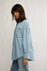 WTF Denim Dreaming Pullover | So Soft light Wash