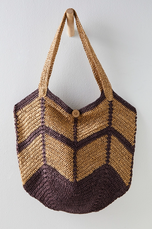 Mykonos Straw Tote | Espresso Combo