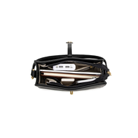 Lock Shoulder Bag Black Pebble
