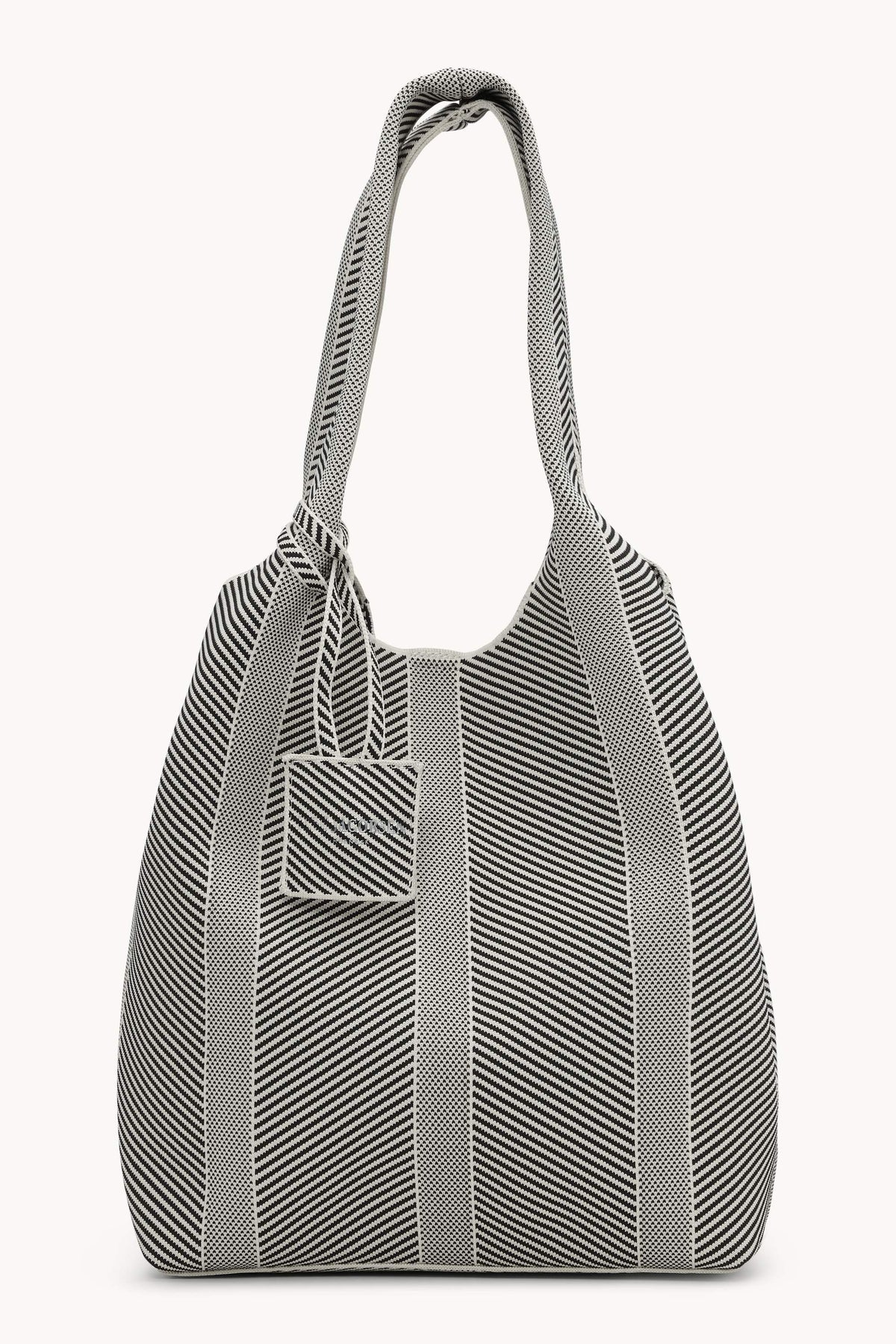 Knitted Bag in Milk Creme/Black