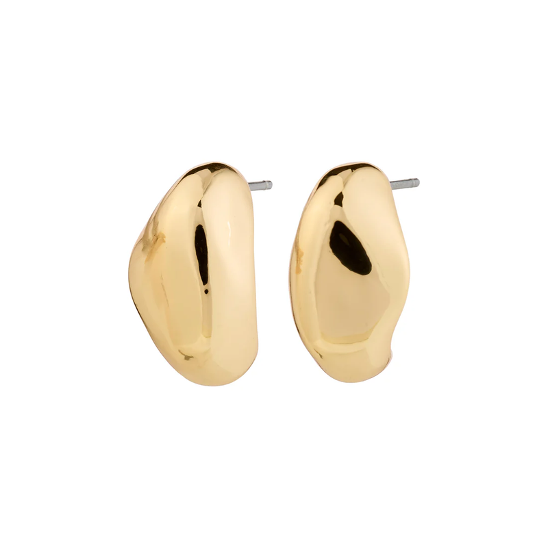 DUNE SMALL CHUNKY EARRINGS | GOLD