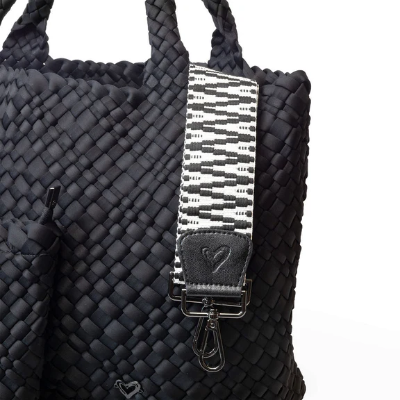 London Large Woven Bag In Black Onyx