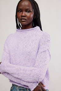 Opal Sweater in Purple Satin