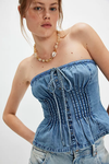 Wink Wink Denim Tube Top
