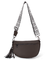 Kimberley Vegan Leather Sling Crossbody in Chocolate
