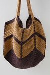 Mykonos Straw Tote | Espresso Combo